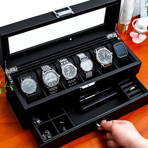 Pudełko na Zegarki - Czarny Łabędź-2-Organizer-Zegarki-Studio