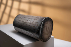 Pudełko na Zegarki - Galata Pergamin Platynowy Szary-2-Organizer-Zegarki-Studio