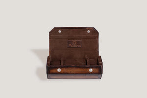 Pudełko na Zegarki - Galata Sześciokątne Pergamin Java Brązowe-3-Organizer-Zegarki-Studio