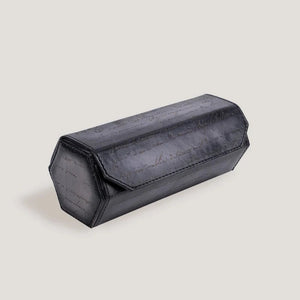 Pudełko na Zegarki - Galata Sześciokątne, Szare Pergaminowe-1-Organizer-Zegarki-Studio