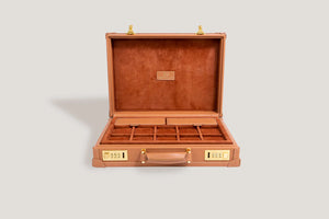 Pudełko na zegarki - Master Safiano Camel-4-Organizer-Zegarki-Studio