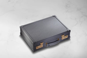 Pudełko na Zegarki - Master Safiano Ciemnoszare-2-Organizer-Zegarki-Studio