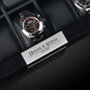 Pudełko na Zegarki - Monterray Czarny Satyna-5-Organizer-Zegarki-Studio