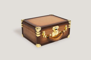 Pudełko na Zegarki - Trunk Patina Miodowy Brąz-5-Organizer-Zegarki-Studio