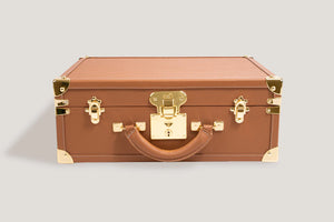 Pudełko na Zegarki - Trunk Safiano Camel-5-Organizer-Zegarki-Studio