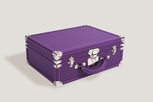 Pudełko na Zegarki - Trunk Safiano Purple-2-Organizer-Zegarki-Studio