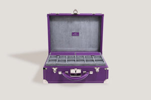Pudełko na Zegarki - Trunk Safiano Purple-3-Organizer-Zegarki-Studio