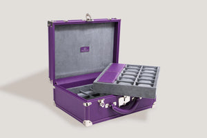 Pudełko na Zegarki - Trunk Safiano Purple-4-Organizer-Zegarki-Studio