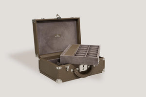 Pudełko na Zegarki - Trunk Togo Beżowe-4-Organizer-Zegarki-Studio