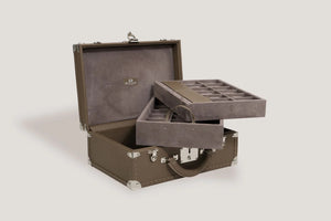 Pudełko na Zegarki - Trunk Togo Beżowe-5-Organizer-Zegarki-Studio