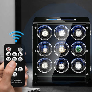 Rotomat do Zegarków Automatycznych - Premium Piano, 9 Miejsc-2-Organizer-Zegarki-Studio