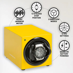 Rotomat do zegarków - Barrington Electric Yellow-6-Organizer-Zegarki-Studio