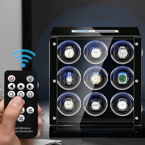 Rotomat do Zegarków Premium Brązowy 2 Miejsca-2-Organizer-Zegarki-Studio