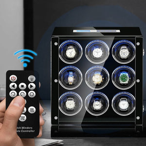 Rotomat do Zegarków Premium Brązowy 6 Miejsc-2-Organizer-Zegarki-Studio