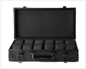 Walizka na zegarki koloru czarnego dla zegarmistrza-2-Organizer-Zegarki-Studio