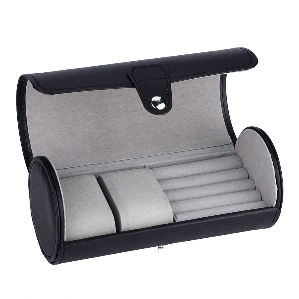 Etui na Zegarek - Czarne Proste-2-Organizer-Zegarki-Studio