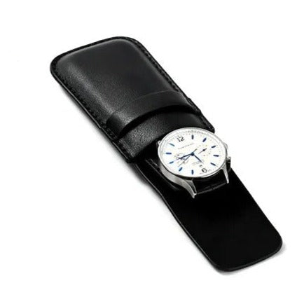Etui na zegarek z czarnej skóry-1-Organizer-Zegarki-Studio