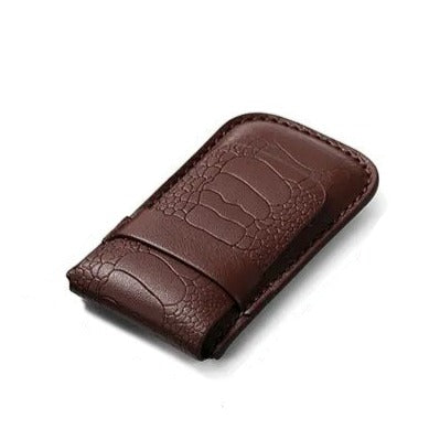 Pokrowiec na Zegarek z Skóry Krokodyla w Kolorze Kawa-1-Organizer-Zegarki-Studio