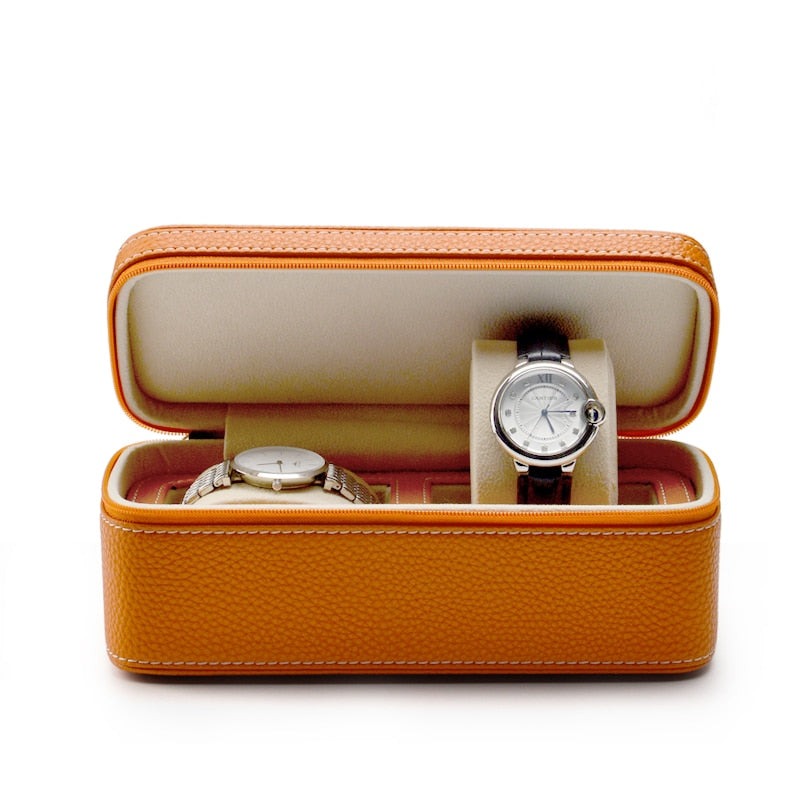 Pudełka na zegarki w kolorze pomarańczowym-1-Organizer-Zegarki-Studio