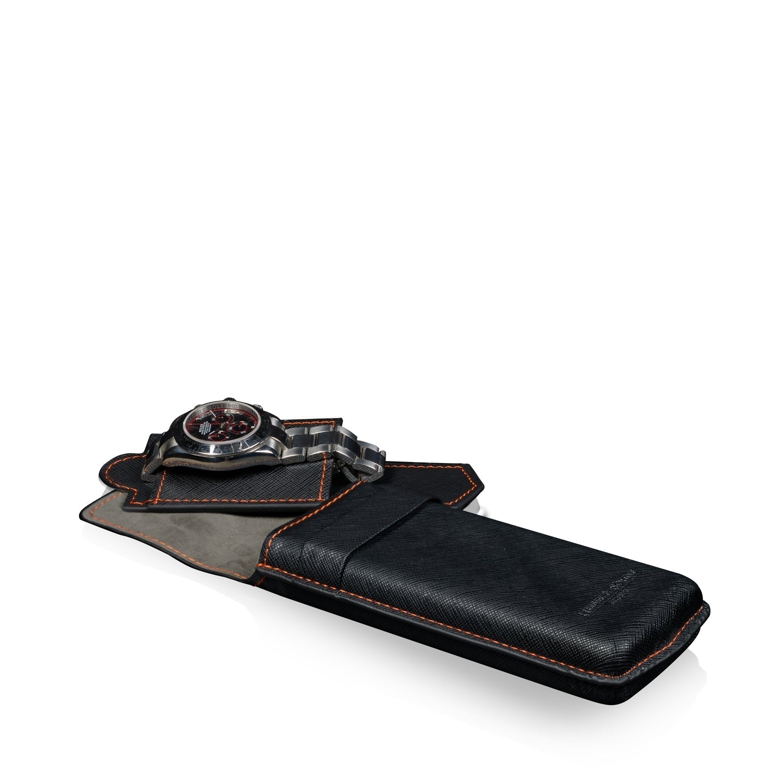 Pudełko na Zegarki - Etui Saffiano Złote-1-Organizer-Zegarki-Studio