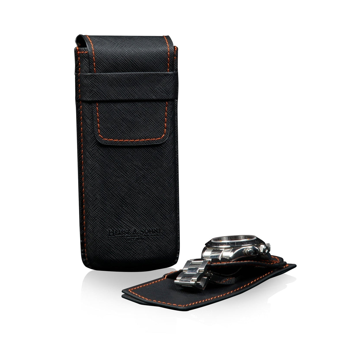 Pudełko na Zegarki - Etui Saffiano Złote-6-Organizer-Zegarki-Studio