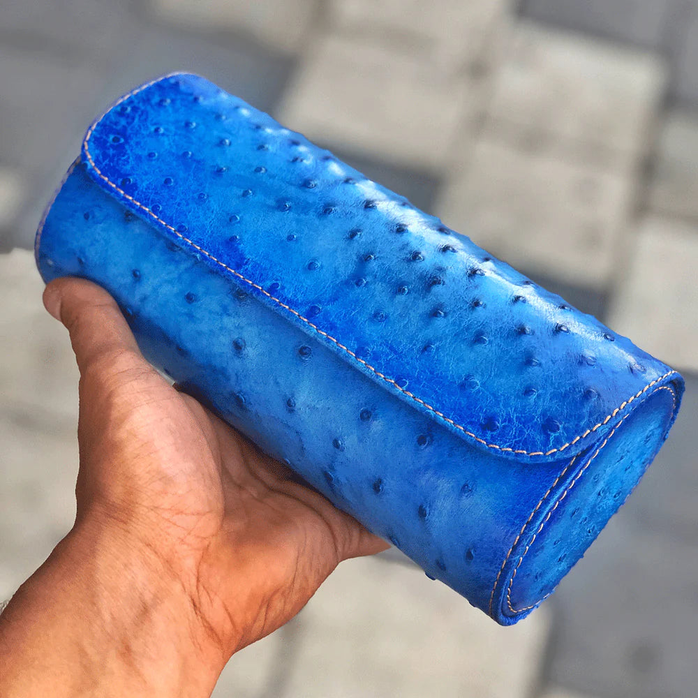 Pudełko na Zegarki - Galata Niebieski Dżins-1-Organizer-Zegarki-Studio