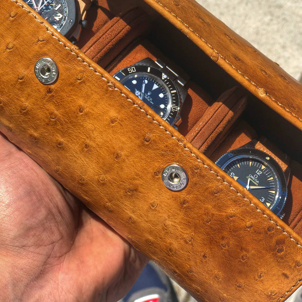 Pudełko na Zegarki - Galata Ostrish Miodowy Brąz-4-Organizer-Zegarki-Studio