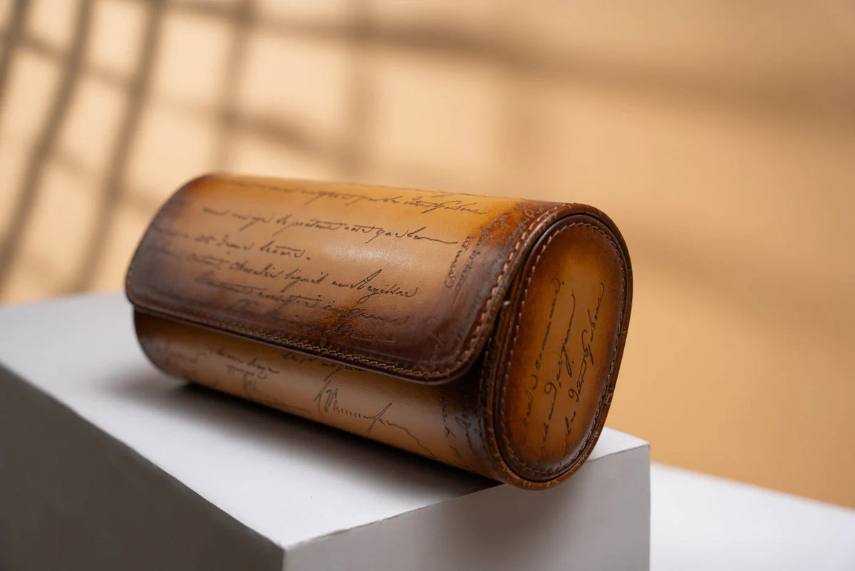 Pudełko na Zegarki - Galata Parchemin Platine Honey Brown-2-Organizer-Zegarki-Studio