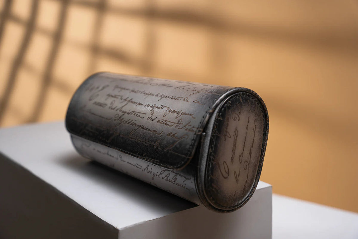 Pudełko na Zegarki - Galata Pergamin Platynowy Szary-2-Organizer-Zegarki-Studio