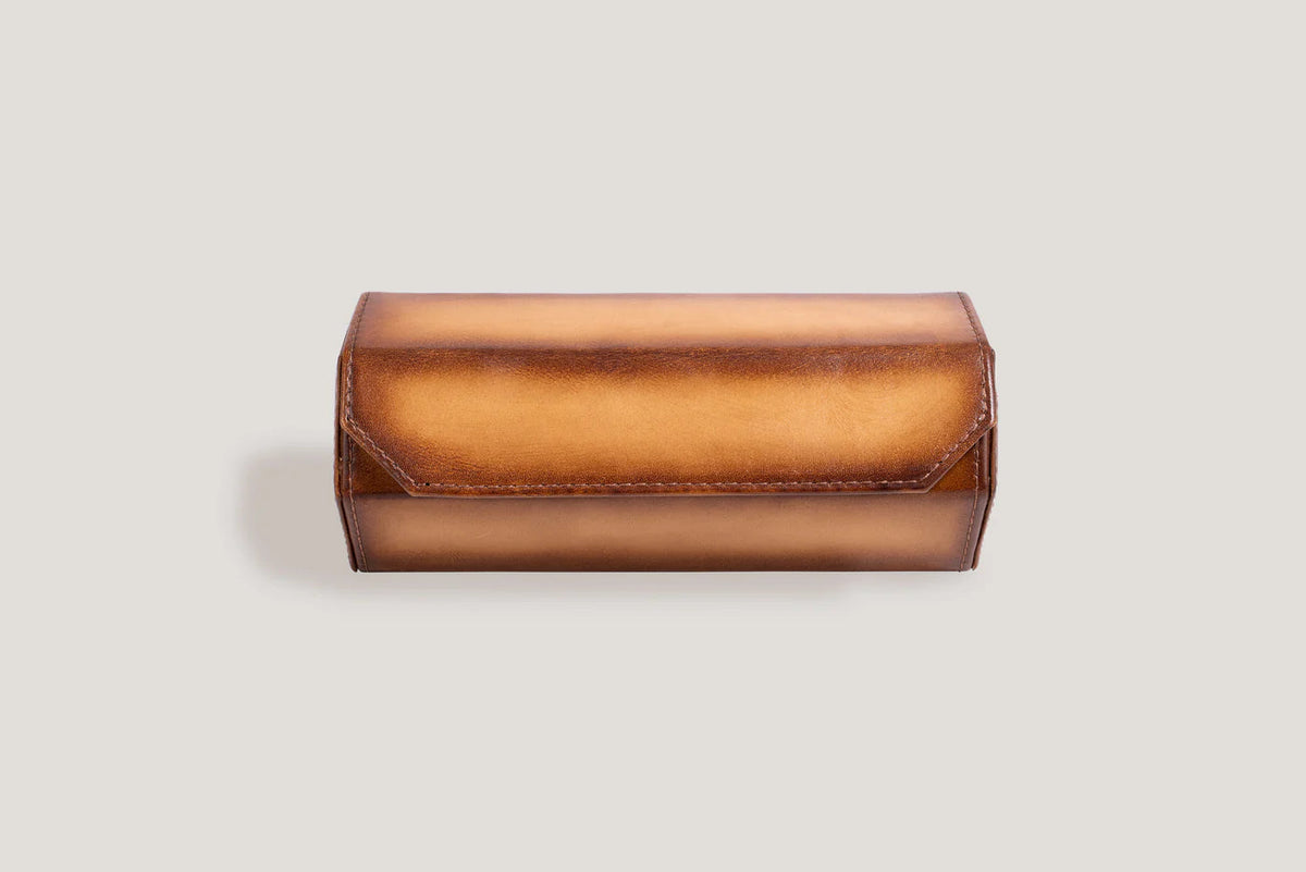 Pudełko na Zegarki - Galata Sześciokątne Camel-2-Organizer-Zegarki-Studio