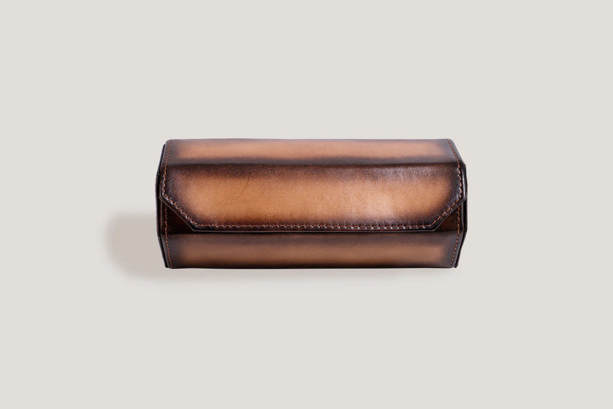 Pudełko na zegarki - Galata Sześciokątne Java Brązowe-2-Organizer-Zegarki-Studio