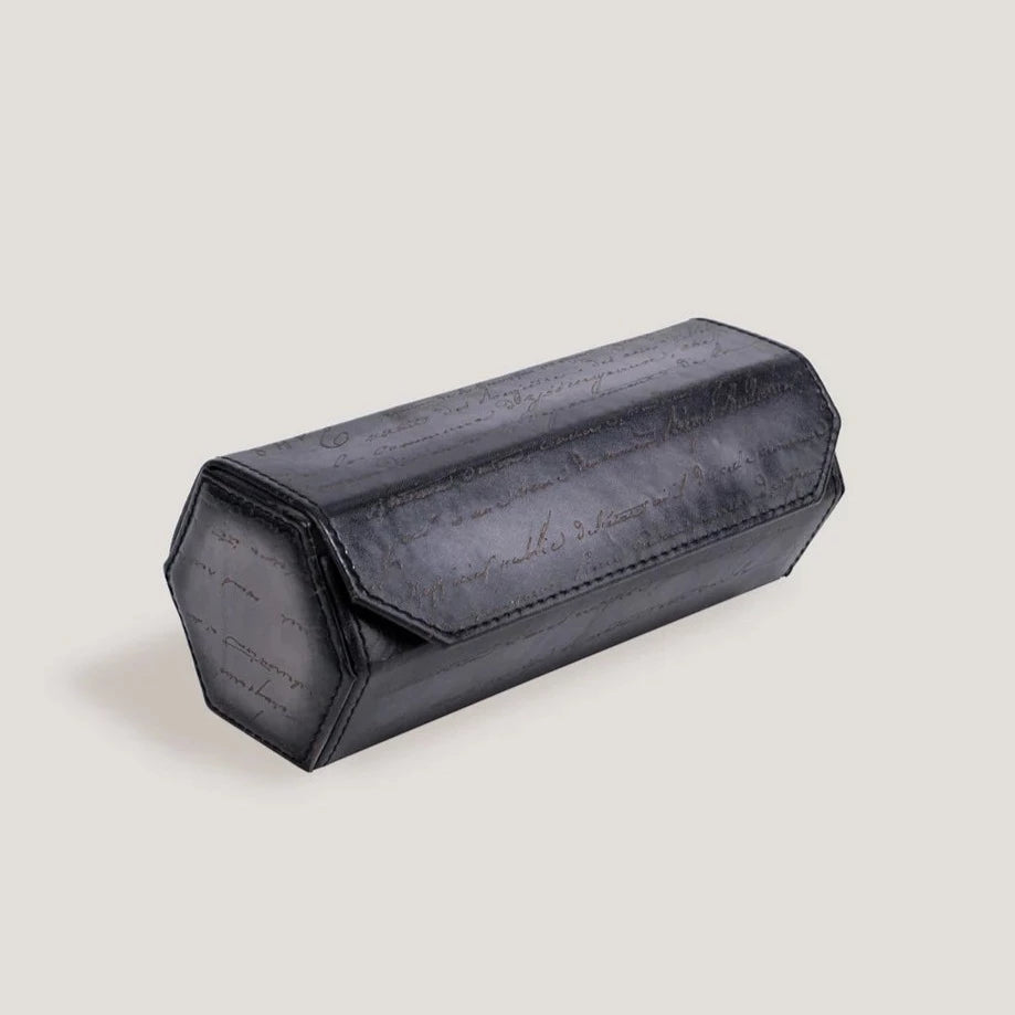 Pudełko na Zegarki - Galata Sześciokątne, Szare Pergaminowe-1-Organizer-Zegarki-Studio