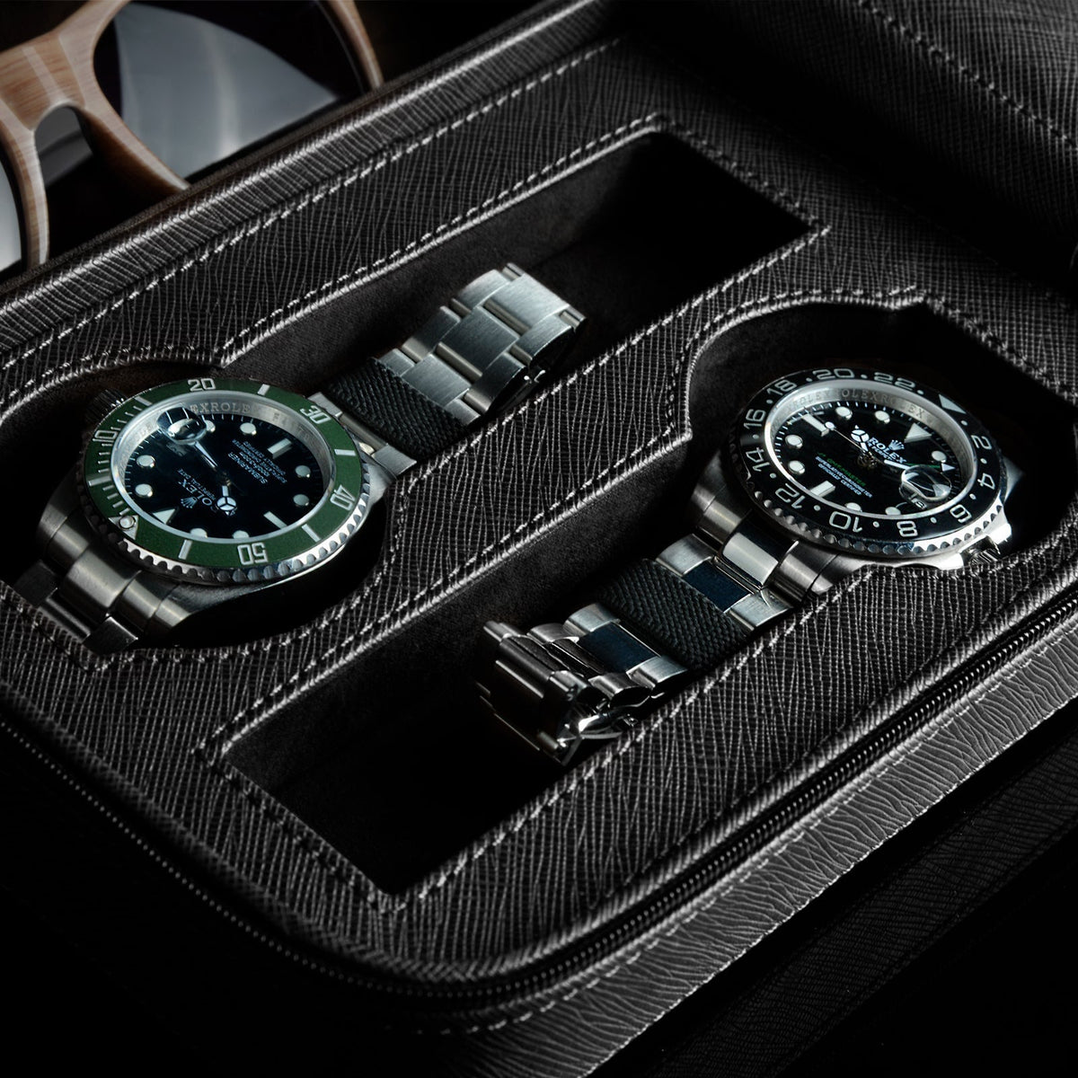 Pudełko na Zegarki - Lifestyle Saffiano Black-7-Organizer-Zegarki-Studio