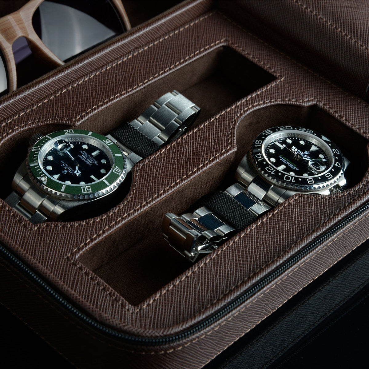 Pudełko na Zegarki - Lifestyle Saffiano Braun-6-Organizer-Zegarki-Studio