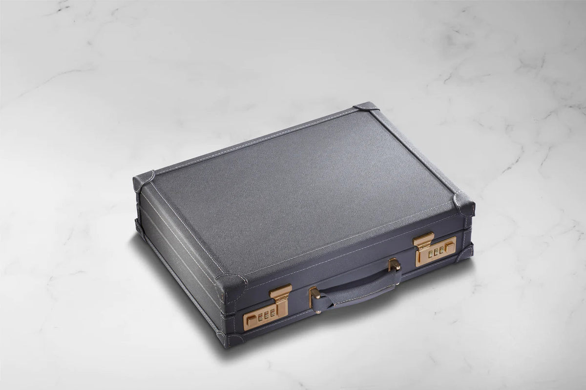 Pudełko na Zegarki - Master Safiano Ciemnoszare-2-Organizer-Zegarki-Studio