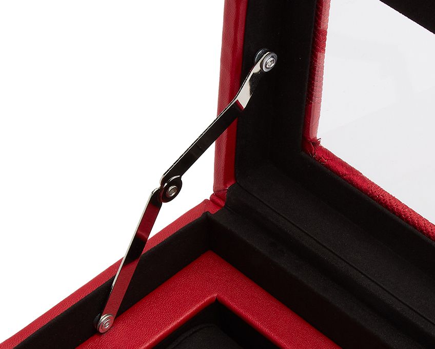 Pudełko na Zegarki - Memento Mori Czerwone-4-Organizer-Zegarki-Studio