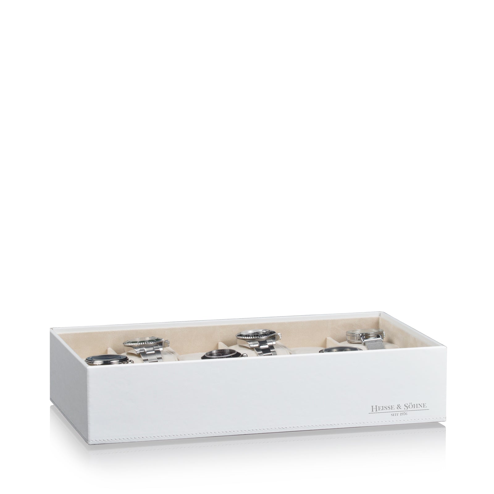 Pudełko na zegarki - Mirage płaskie Białe-1-Organizer-Zegarki-Studio