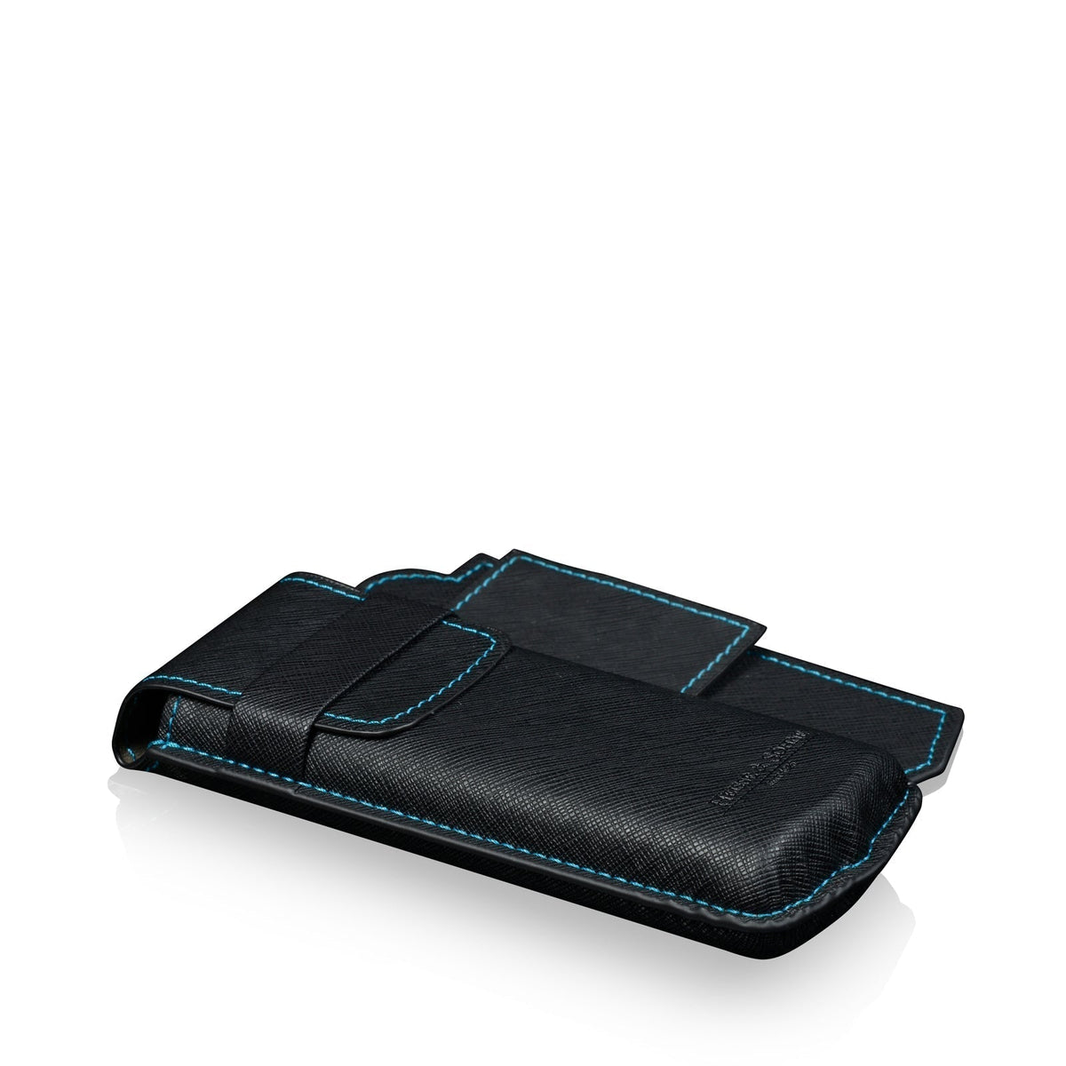 Pudełko Na Zegarki - Pokrowiec Saffiano w Kolorze Niebieskim-2-Organizer-Zegarki-Studio