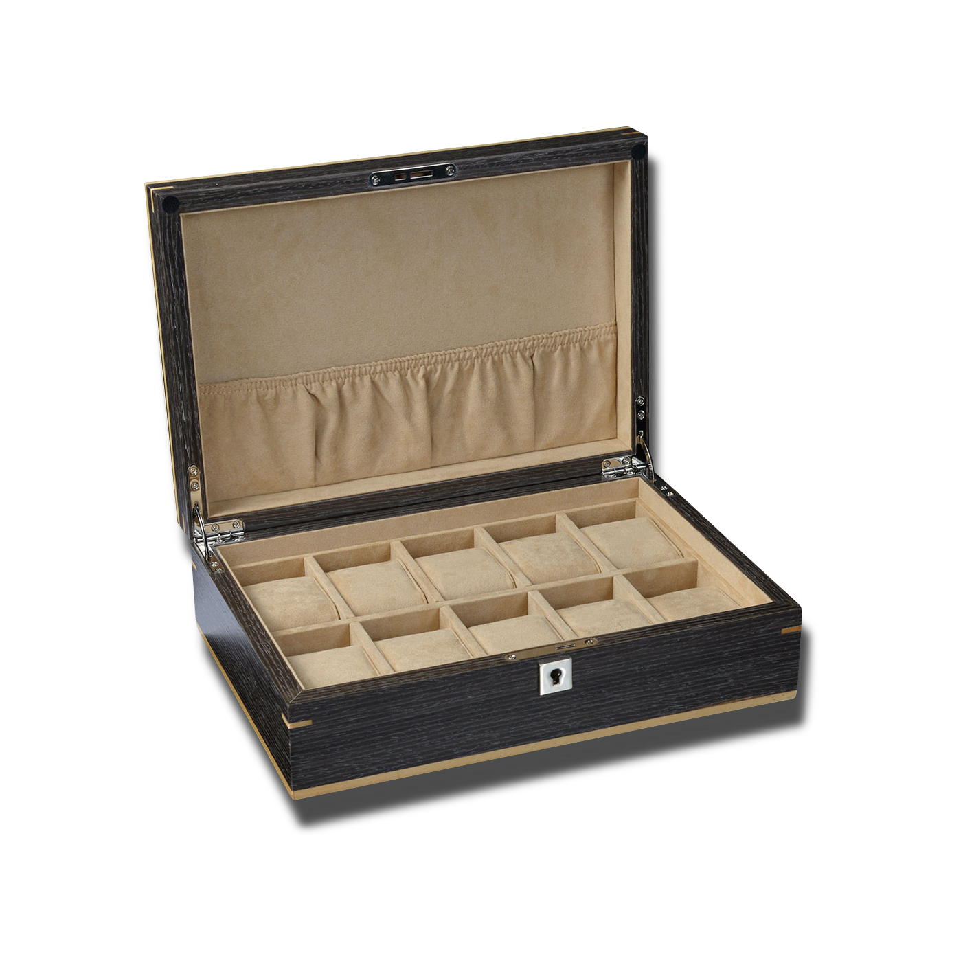 Pudełko na Zegarki - Przestronne Heisse Ébène-1-Organizer-Zegarki-Studio