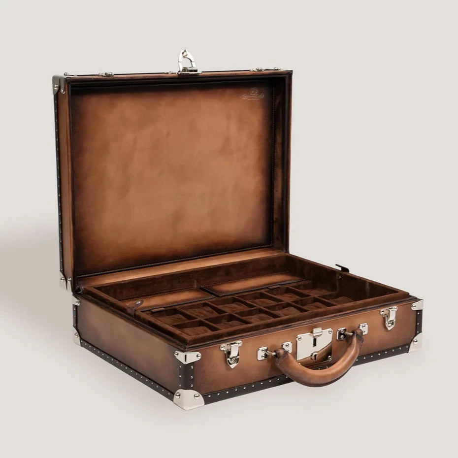 Pudełko na Zegarki - Trunk Java Brown-1-Organizer-Zegarki-Studio