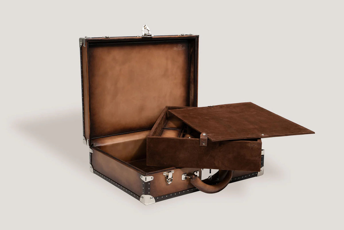 Pudełko na Zegarki - Trunk Java Brown-4-Organizer-Zegarki-Studio