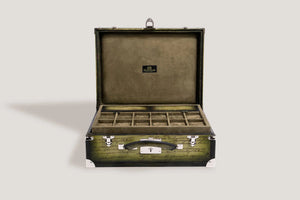 Pudełko na zegarki - Trunk Olive Green-3-Organizer-Zegarki-Studio