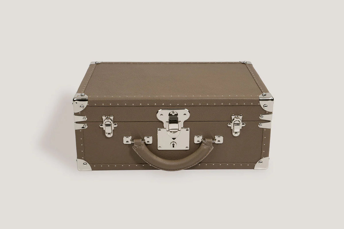 Pudełko na Zegarki - Trunk Togo Beżowe-2-Organizer-Zegarki-Studio