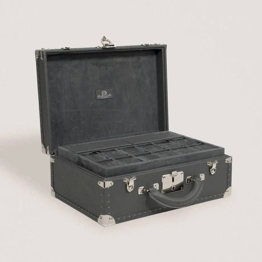 Pudełko na Zegarki - Trunk Togo Ciemnoszare-1-Organizer-Zegarki-Studio