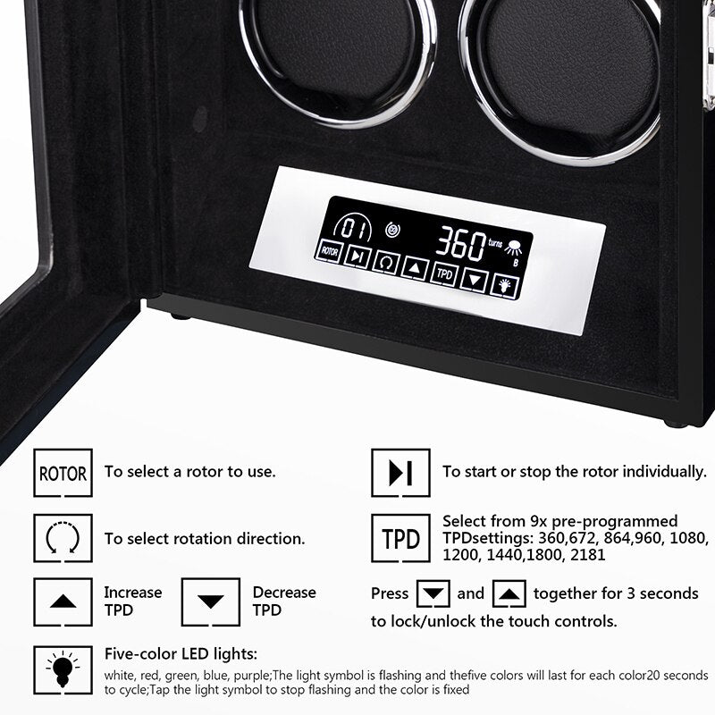 Rotomat do Zegarków Automatycznych Macassar Quatuor-5-Organizer-Zegarki-Studio