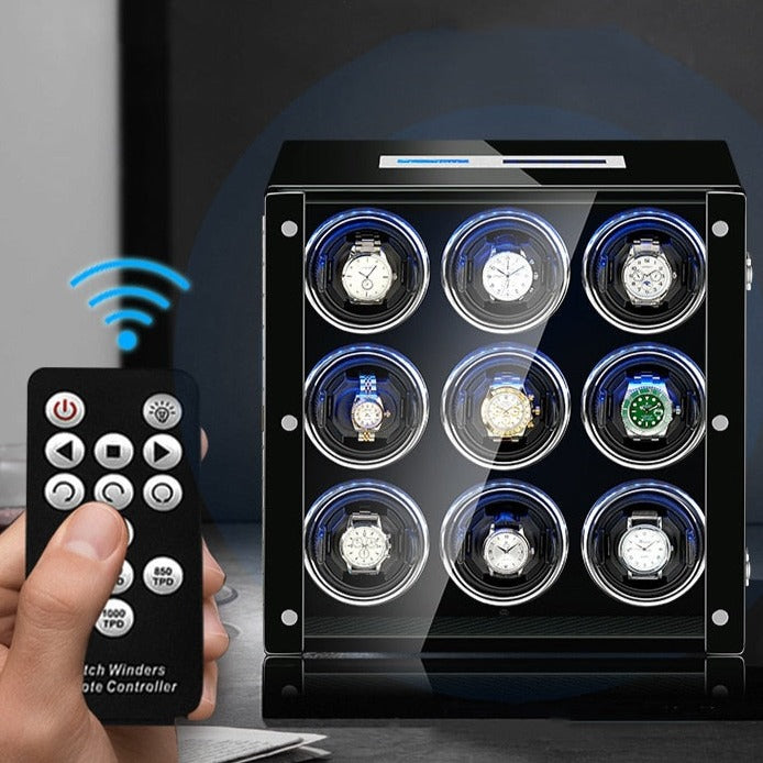 Rotomat do Zegarków Automatycznych Premium Brązowy 4 Sloty-2-Organizer-Zegarki-Studio