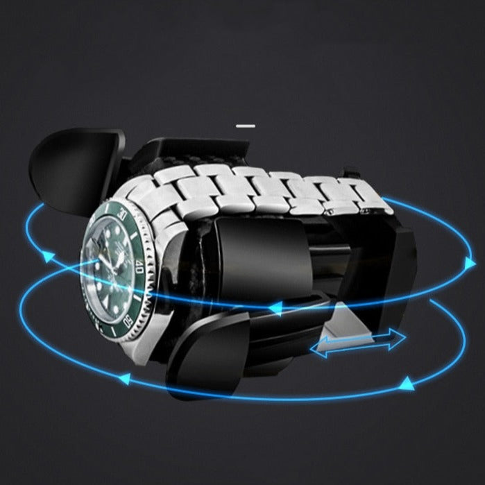 Rotomat do Zegarków Automatycznych Premium Brązowy 4 Sloty-3-Organizer-Zegarki-Studio