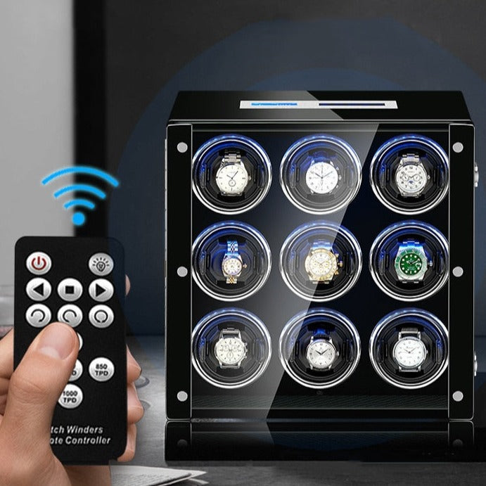 Rotomat do Zegarków Premium Brązowy 2 Miejsca-2-Organizer-Zegarki-Studio