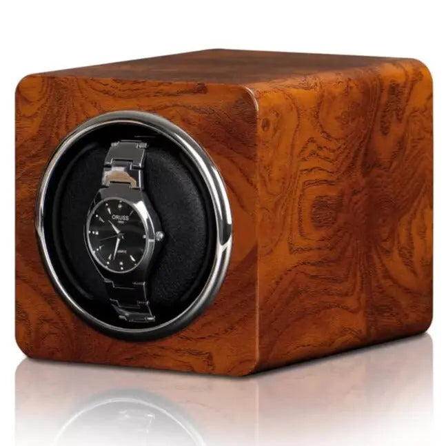 Rotomat do zegarków - Prizma z drewna tekowego-1-Organizer-Zegarki-Studio