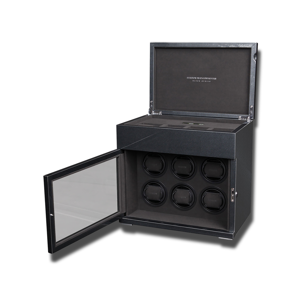 Rotomat do Zegarków - Seria Węglowa 6-2-Organizer-Zegarki-Studio
